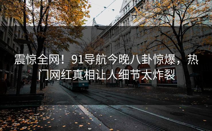 震惊全网！91导航今晚八卦惊爆，热门网红真相让人细节太炸裂  第1张