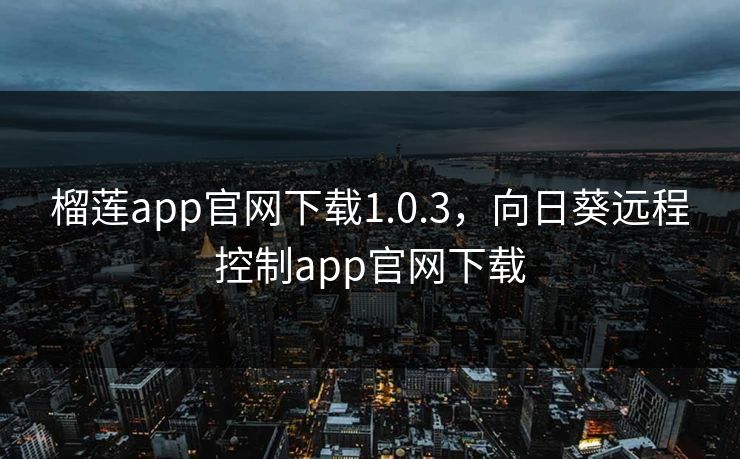 榴莲app官网下载1.0.3,向日葵远程控制app官网下载